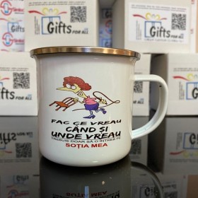 Cana vintage sublimare negru